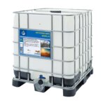 Bidón de 1000 litros de anticongelante amarillo para tractor y maquinaria