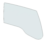 Cristal de pluma, lateral derecho para Liebherr serie C